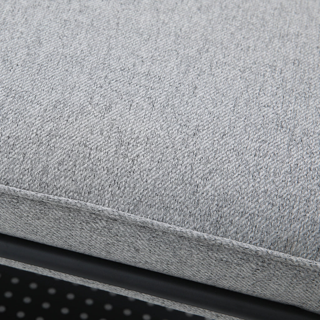Panca Portascarpe Lillehammer Scarpiera 90x37x42 cm Grigio [en.casa]
