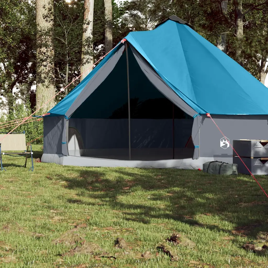 Tenda Familiare Tipi per 8 Persone Blu Impermeabile 94589