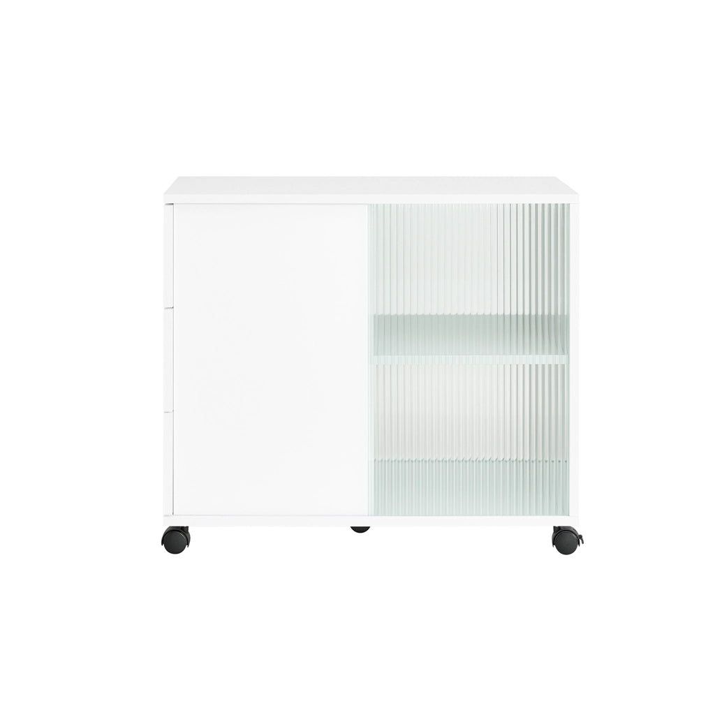 SoBuy Tavolino con ruote 75x35x61cm FBT141-W