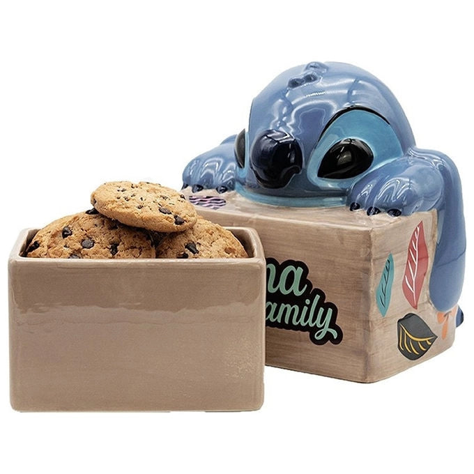 Abystyle, Biscottiera Disney Lilo and Stitch Ohana, Ceramica, Multicolore