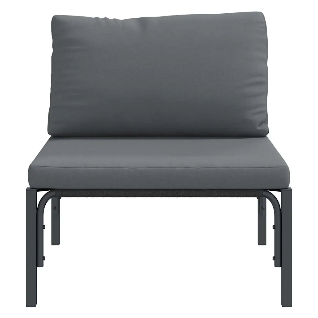 Mobili da Esterno con cuscino Antracite 80 x 80 x 71 cm Acciaio 42009985