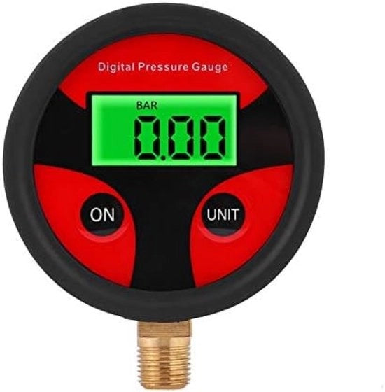 Misuratore di pressione pneumatica digitale con display LCD e allarme automatico