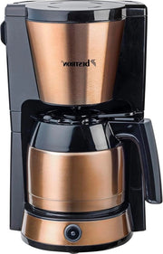 Caffettiera elettrica con filtro a malta termoresistente per 8 tazze 900W in rame
