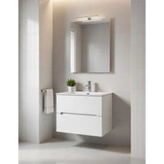Composizione mobile bagno sospeso con cassetti cm 60 mod. TALIA - Larice Bianco