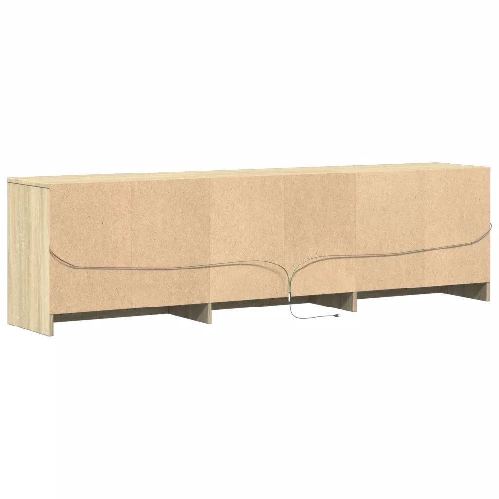 Mobile Porta TV con LED Rovere Sonoma 180x34x50cm in Truciolato 3307928