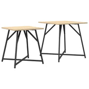 Set tavolini 2 pz | Tavolo laterale Rovere Sonoma e Nero