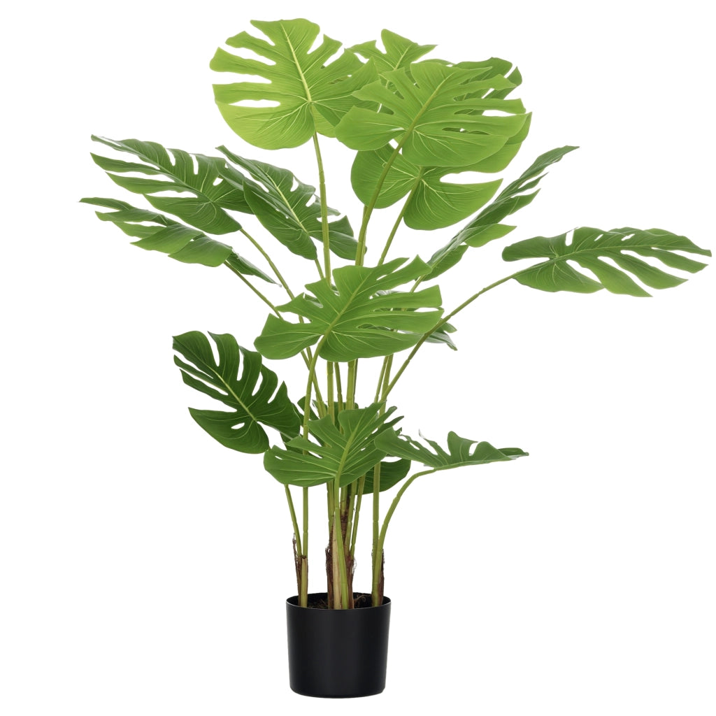 Plante artificiale Monstera Deliciosa con vaso ¨C zephmum ¨C verde altezza 120 cm
