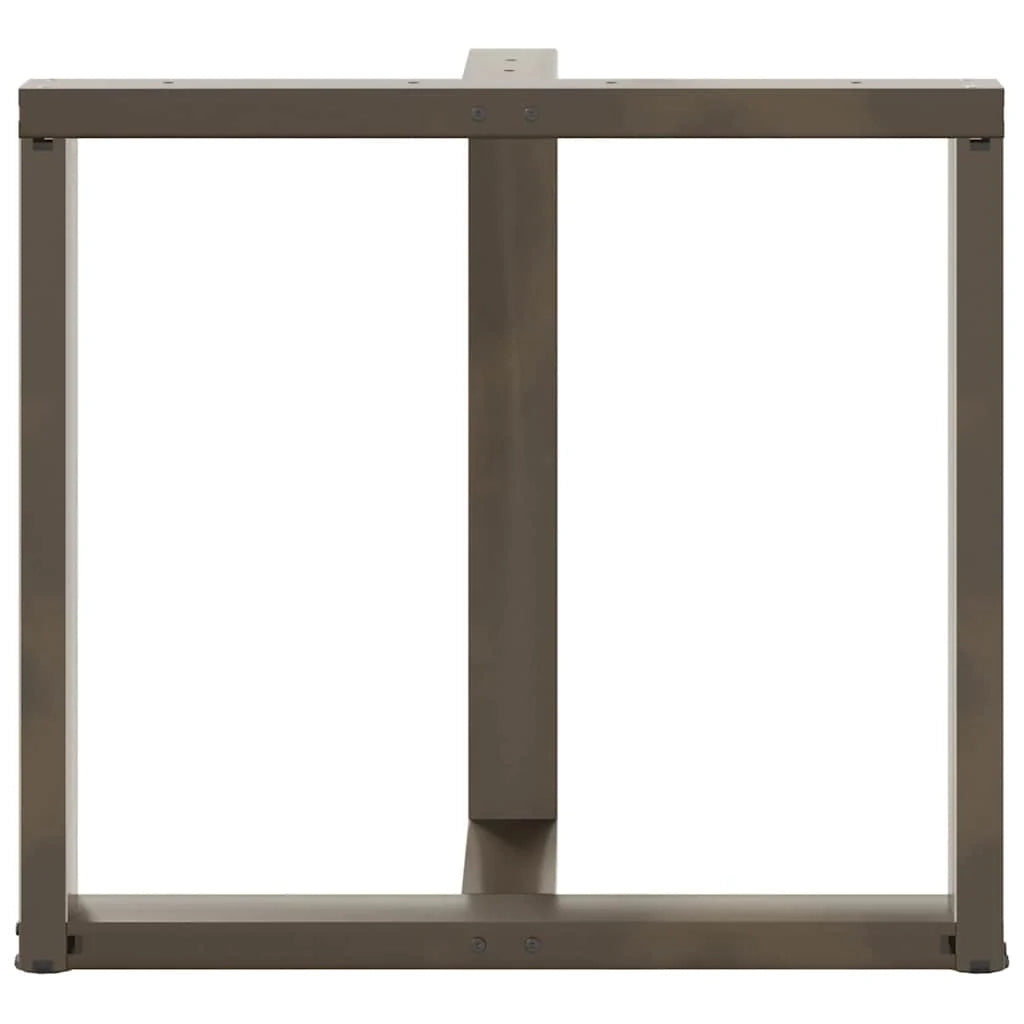 Set di 2 gambe per tavolo da pranzo a forma di T 80 x 35 x 72 cm supporto moderno e robusto in acciaio nero 02_0057329