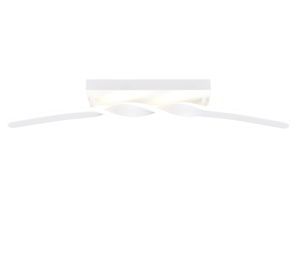 Plafoniera LED, metallo, bianco, L 80 cm, Ginko