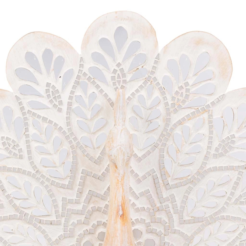 Figura pavone in mosaico 46x12x53h