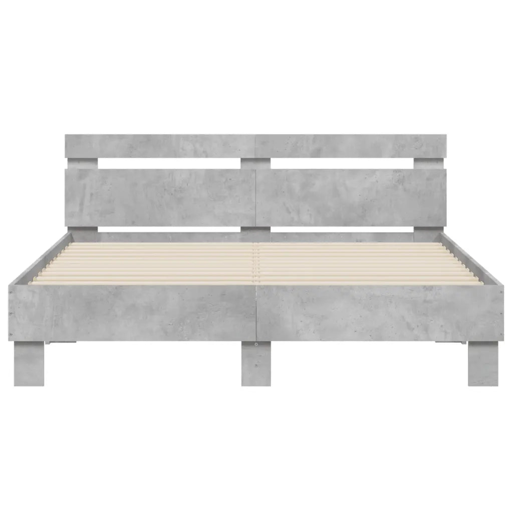 Giroletto Testiera Grigio Cemento 150x200 cm Legno Multistrato 3207416