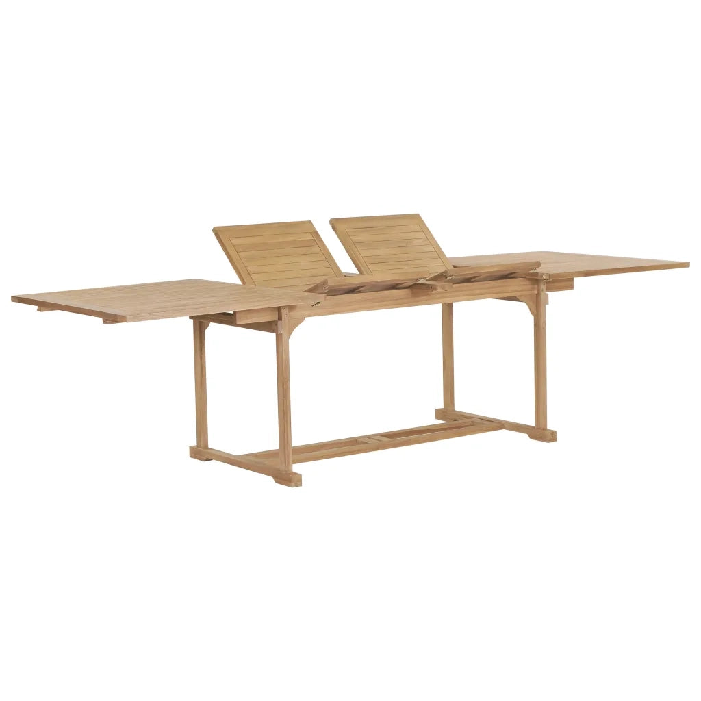 Set da Pranzo per Esterni 9 pz 180-280x100x75 cm Teak Massello 44680