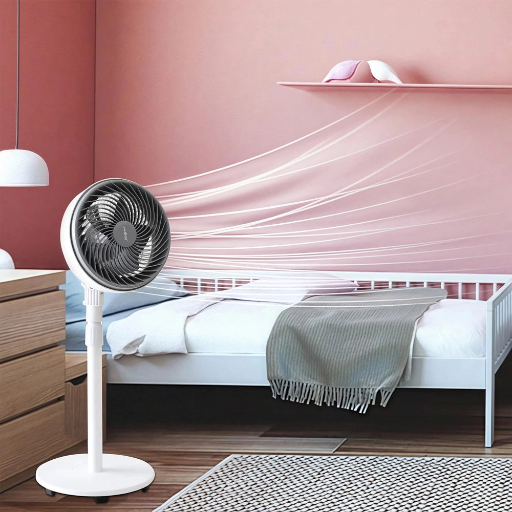 Trade Shop - Ventilatore A Piantana 90 W Con Motore Cca 3 Velocità Altezza 100cm 5 Pale Da 10" -