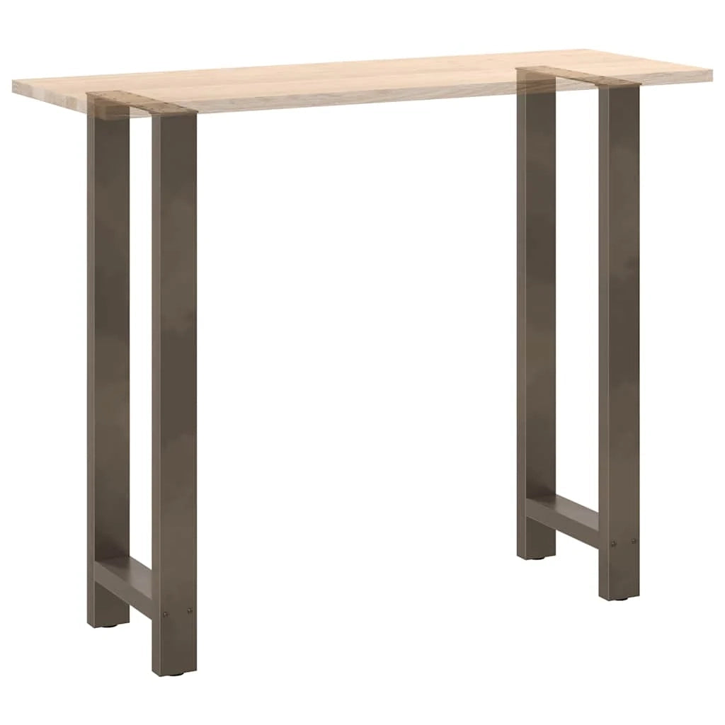 Set di 2 gambe regolabili per tavolo da bar in acciaio naturale 40 x 110 cm design moderno in acciaio nero 02_0057591