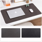 Sostegno da scrivania multifunzionale in pelle, cuscino per mouse in pelle, lavagna da disegno liscia, protezione antiscivolo per scrivania, tappetino per tastiera laptop impermeabile e bagnato per ufficio e casa (80cm*40cm) - nero