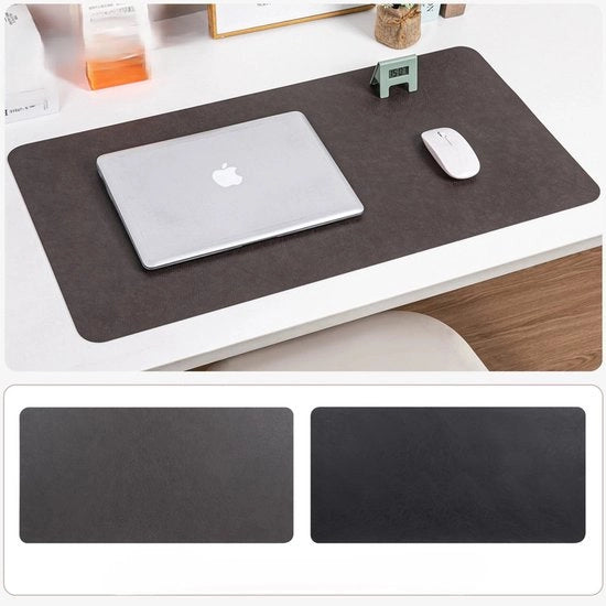 Sostegno da scrivania multifunzionale in pelle, cuscino per mouse in pelle, lavagna da disegno liscia, protezione antiscivolo per scrivania, tappetino per tastiera laptop impermeabile e bagnato per ufficio e casa (80cm*40cm) - nero