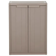 Armadio da Giardino Marrone 65x45x88 cm in PP Aspetto Legno 151239