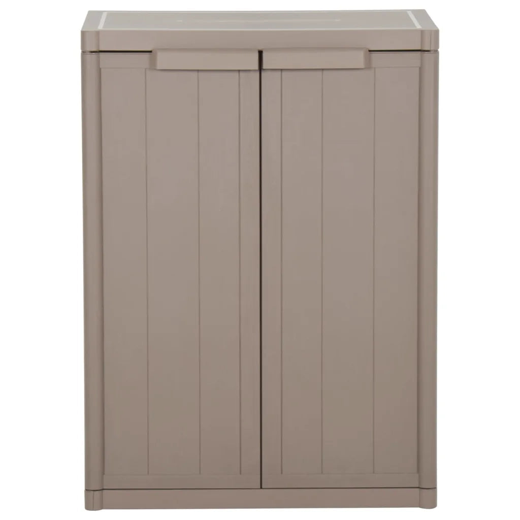 Armadio da Giardino Marrone 65x45x88 cm in PP Aspetto Legno 151239