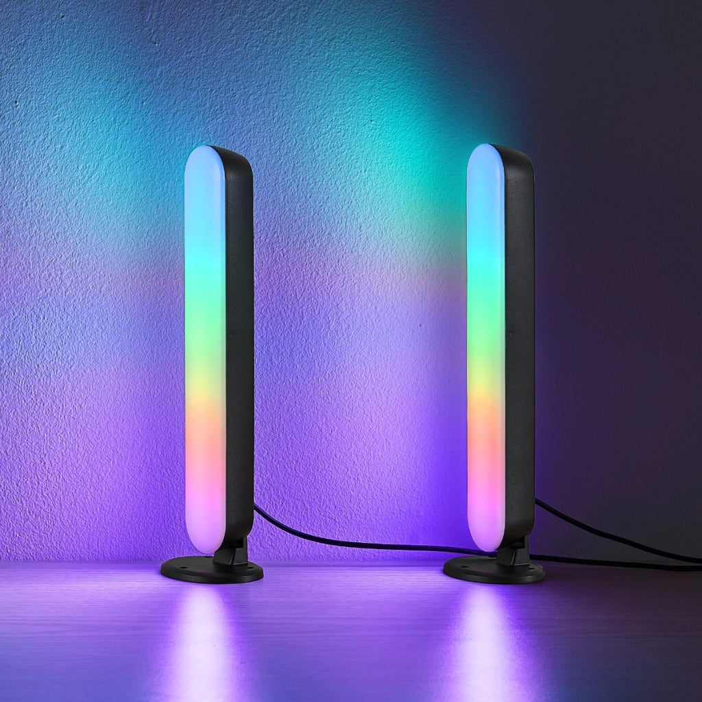 Lampada da tavolo RGB musicale nera 2pz con telecomando