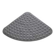 Tappeto doccia antiscivolo angolare in PVC grigio 54x54 cm