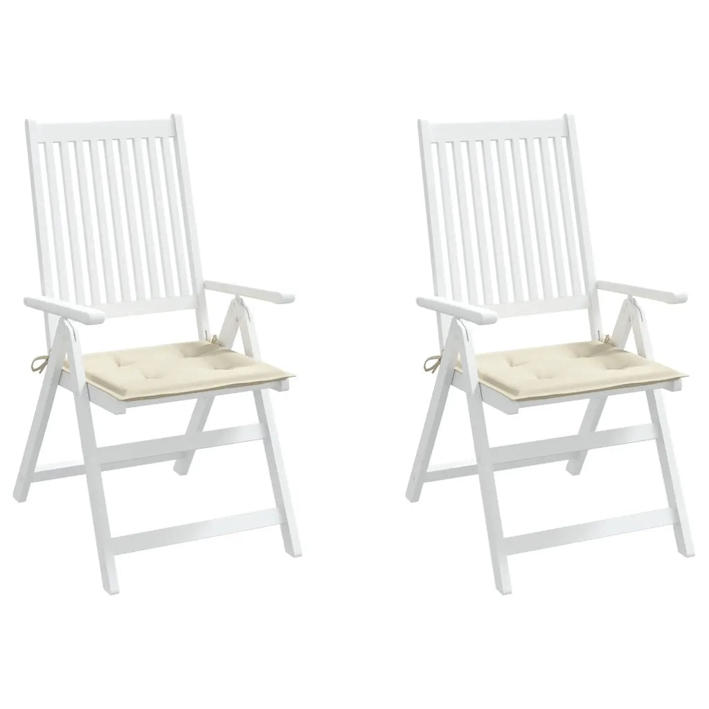 Cuscini per Sedia 2 pz Crema 40x40x4 cm in Tessuto Oxford 314006
