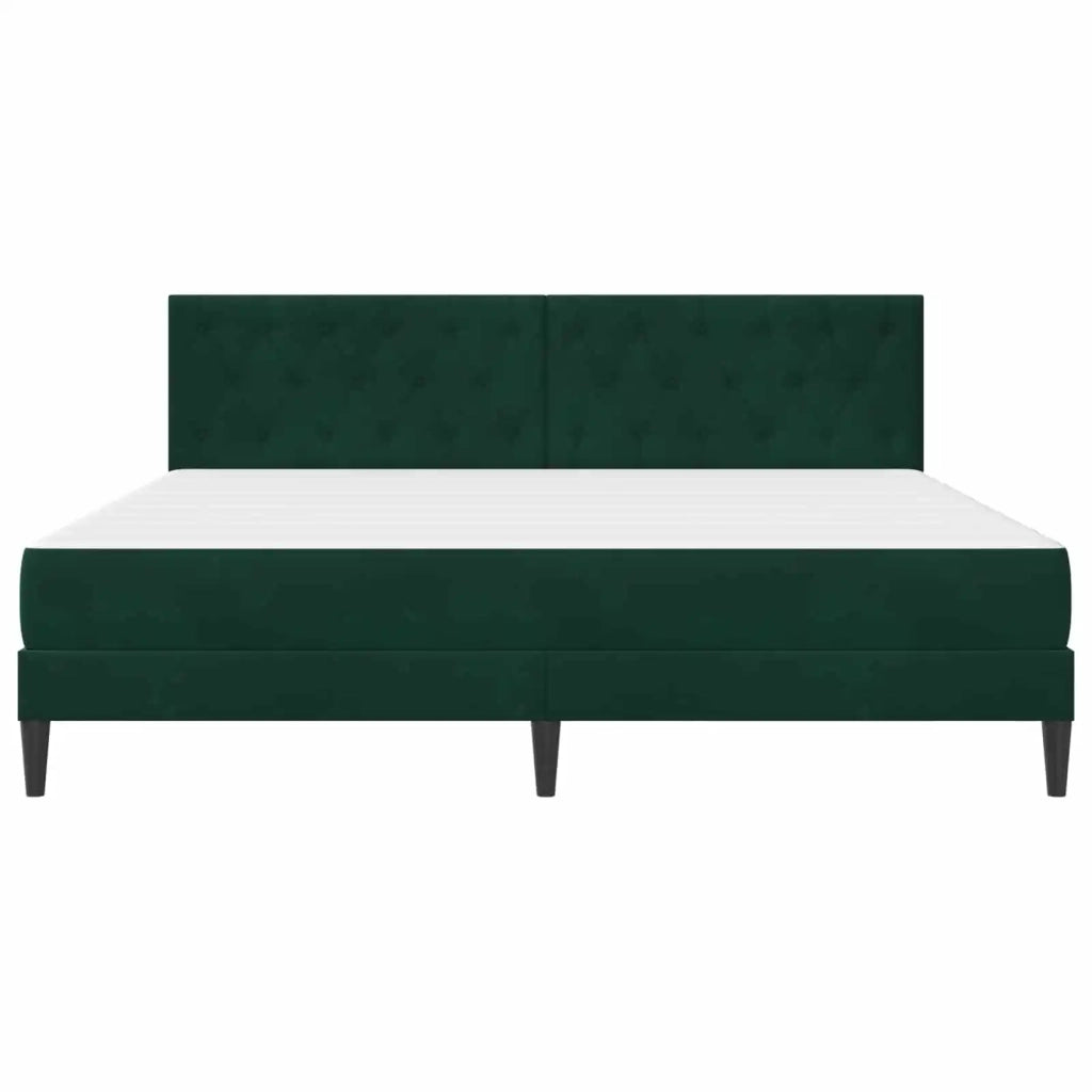 Struttura letto con materasso Verde Scuro 180 x 200 cm Velluto 3415068