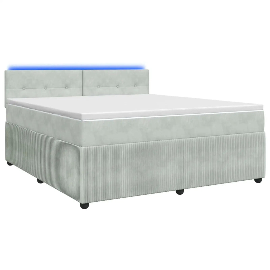 Letto box spring con materasso Grigio Chiaro 180 x 200 cm 3453191