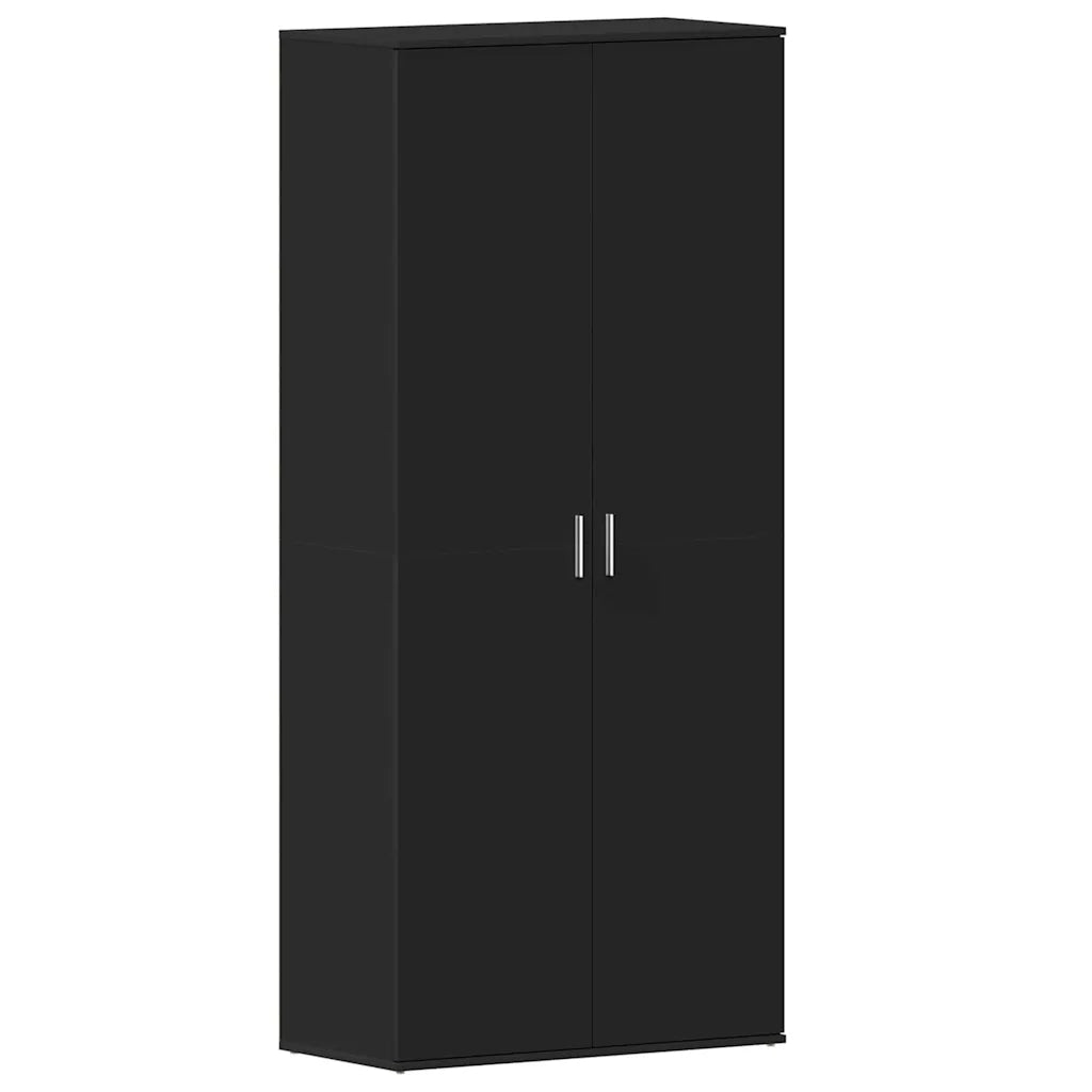 Mobile per scarpe Nero 80 x 39 x 178 cm Legno multistrato 3333867