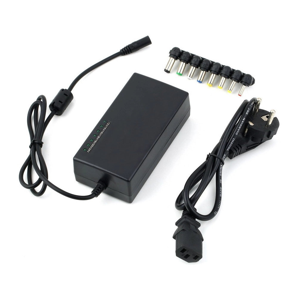 Trade Shop - Alimentatore Caricatore Universale Pc Notebook 96 W Lcd Monitor Con 8 Connettori -