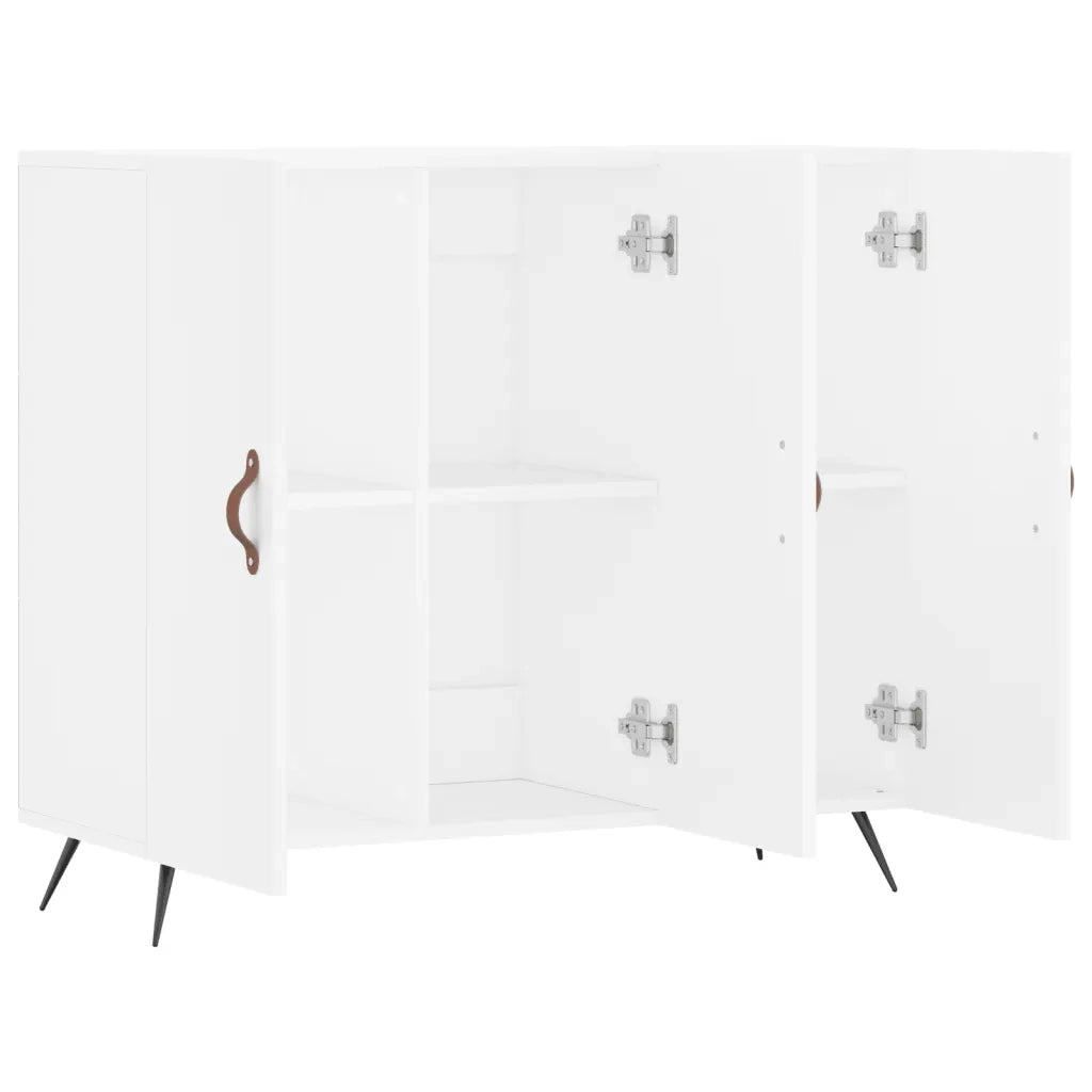 Credenza-Buffet-Armadio da cucina Bianca 90x34x80 cm in Legno Multistrato 927135