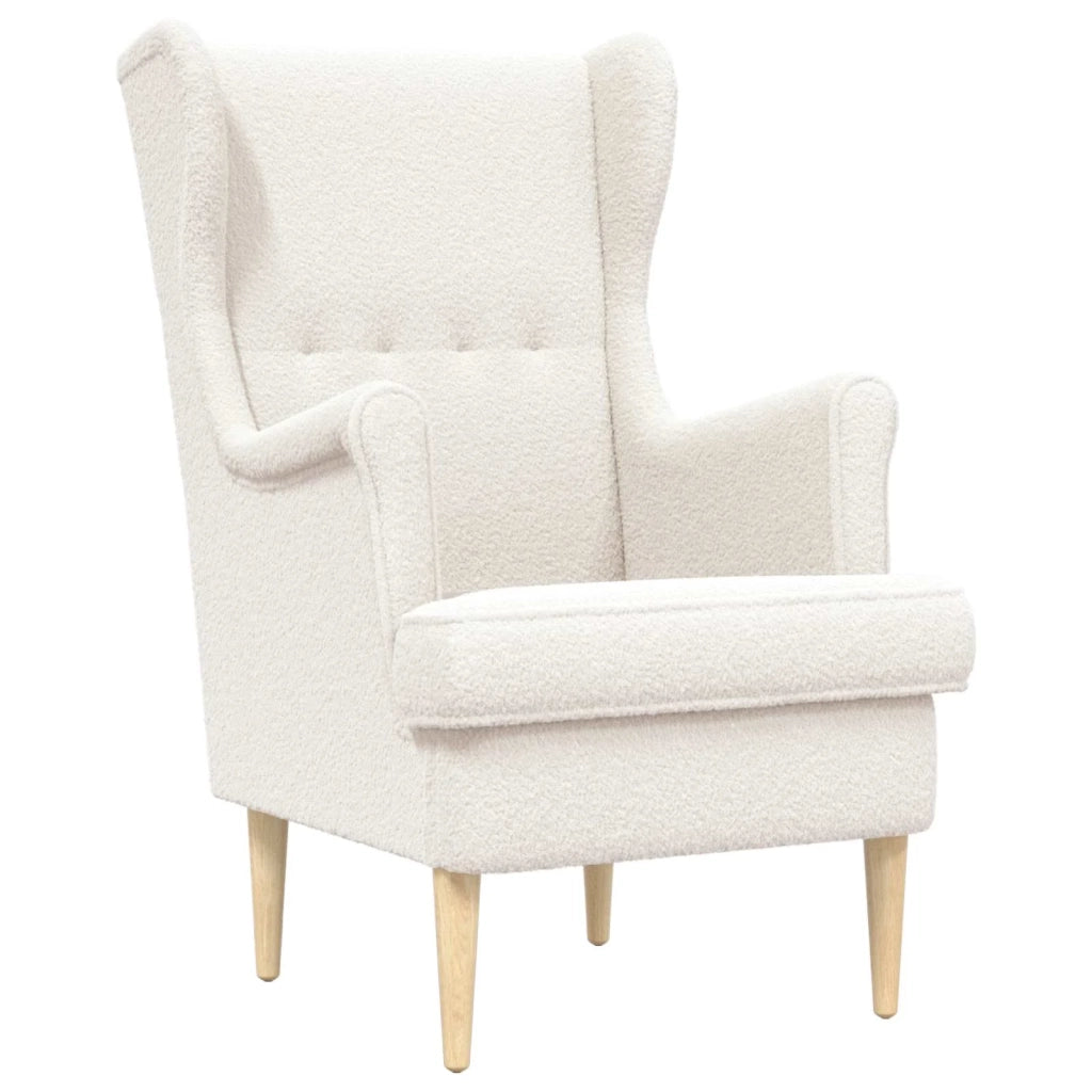 Poltrona-Poltroncina-Divano Sedia Crema Boucl¨¦ 455143