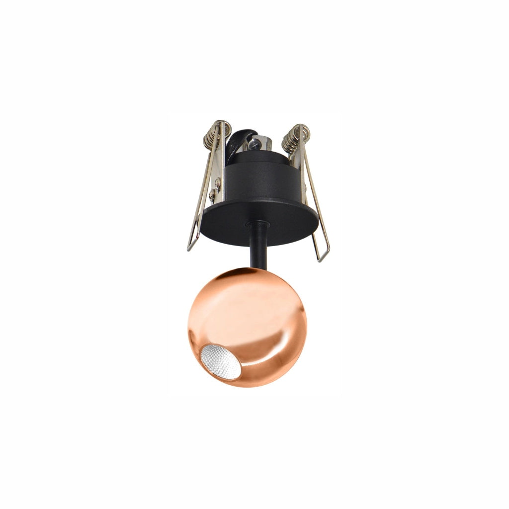 Faretto LED da incasso Bora Recessed Mini 4,5W 3000K 38° orientabile finitura Oro Rosa per illuminazione d'accento di alta qualità architettonica