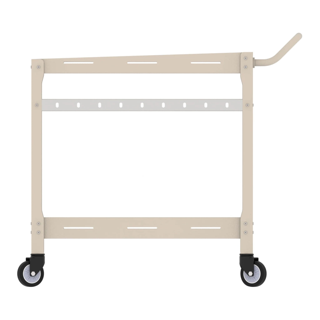 Carrello di servizio carrello da cucina/soggiorno mobile contenitore per esterni 72 x 77 x 38 cm acciaio beige 03_0009221
