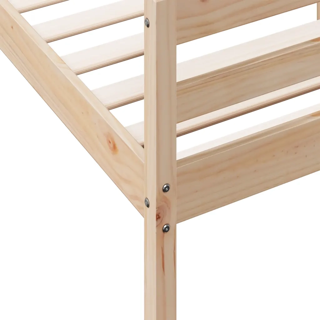 Letto senza Materasso-Struttura Letto 120x200 cm in Legno Massello di Pino 497198