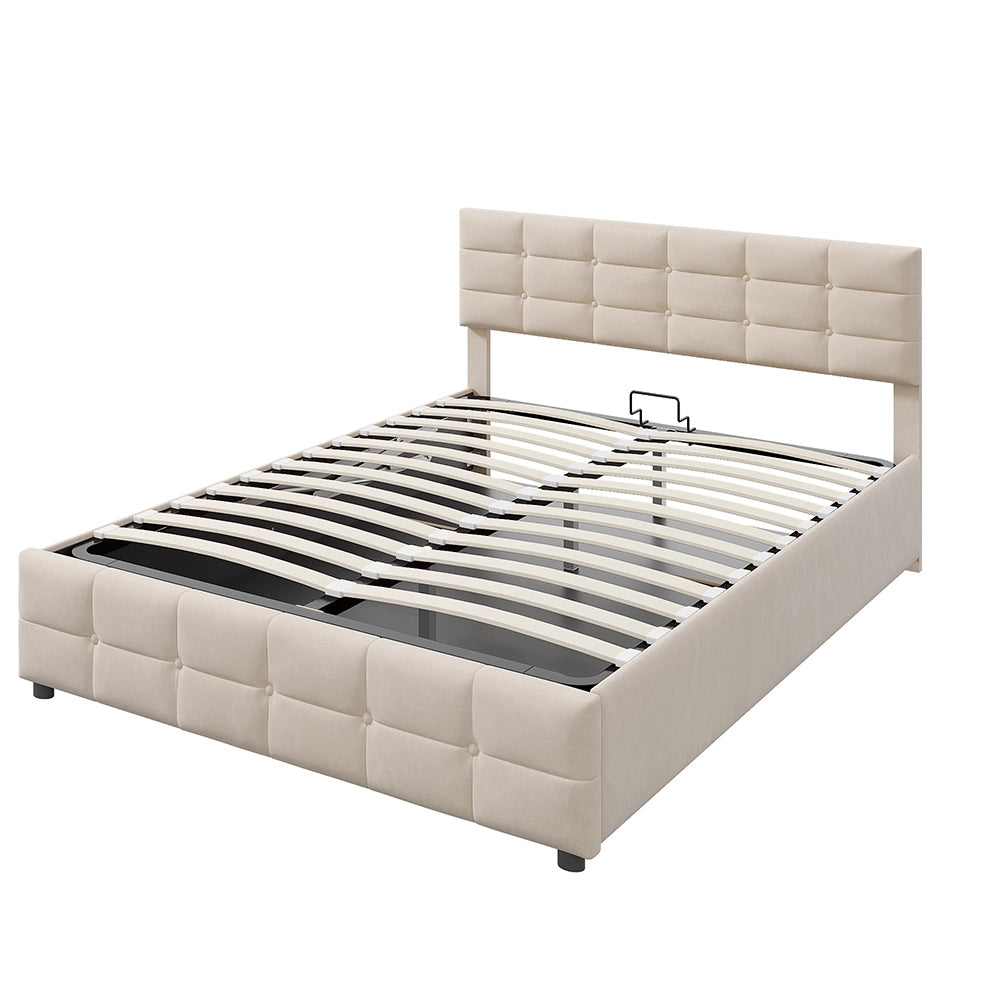 Letto con contenitore idraulico 180x200 - Xylo - Beige
