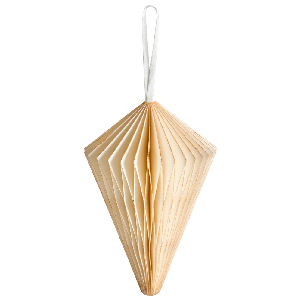 Set di 20 palline di Natale in carta a nido d'ape beige da appendere Decorazioni 3D per Natale