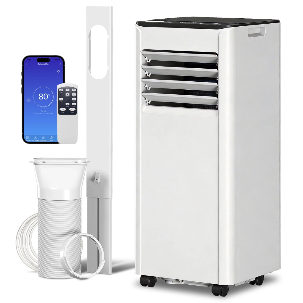 Condizionatore Portatile 9000 BTU con Raffreddamento, Deumidificatore, Ventilatore e Modalit¨¤ Notte.