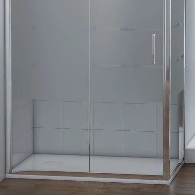Box doccia angolare 70x140 cm scorrevole in cristallo serigrafato Ted
