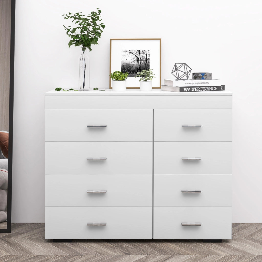 Mobile con Cassetti Cassettiera in Legno per Camera, Cucina, Bagno 90¡Á35¡Á73cm Bianca