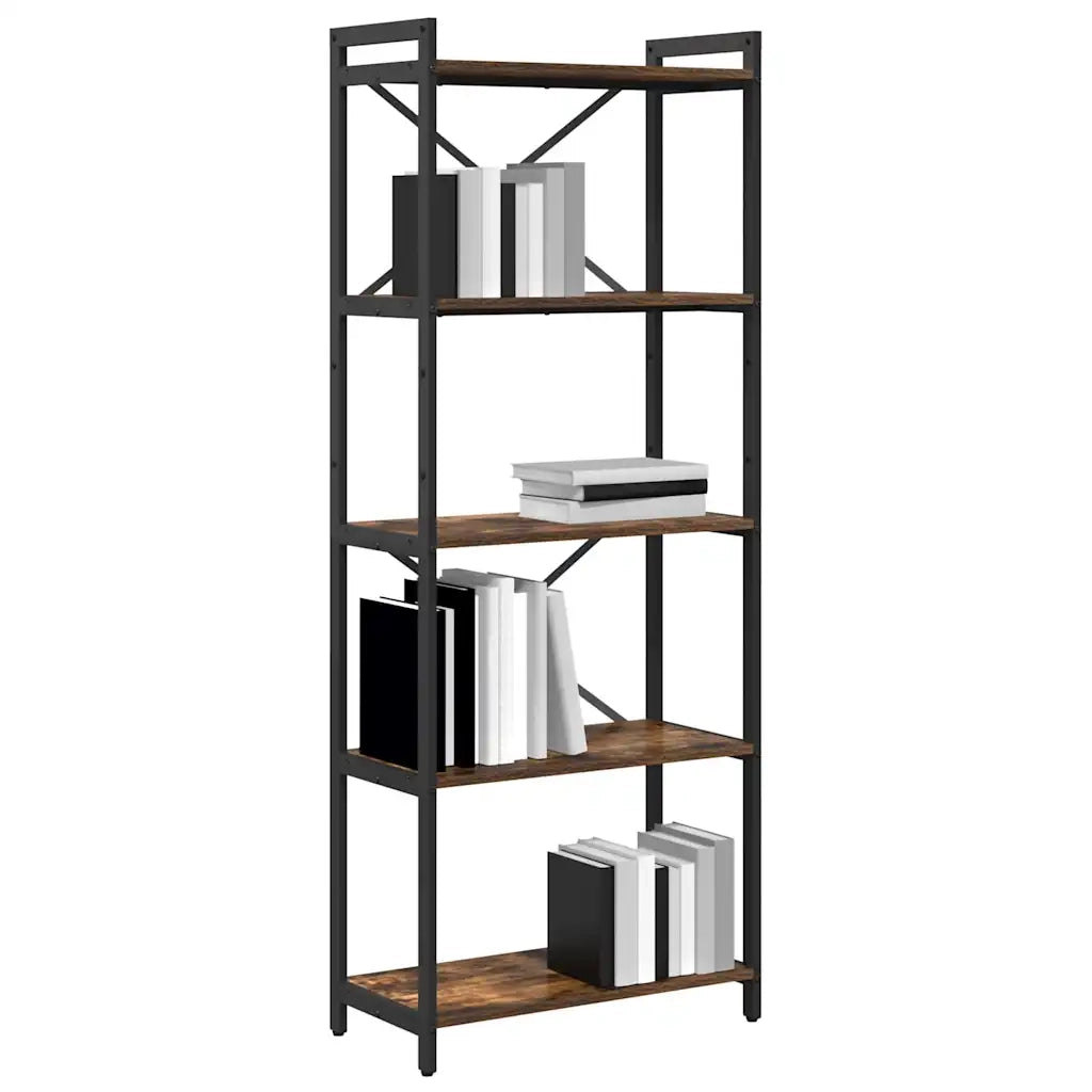 vidaXL Libreria Rovere fumo 60 x 30 x 153 cm Legno multistrato