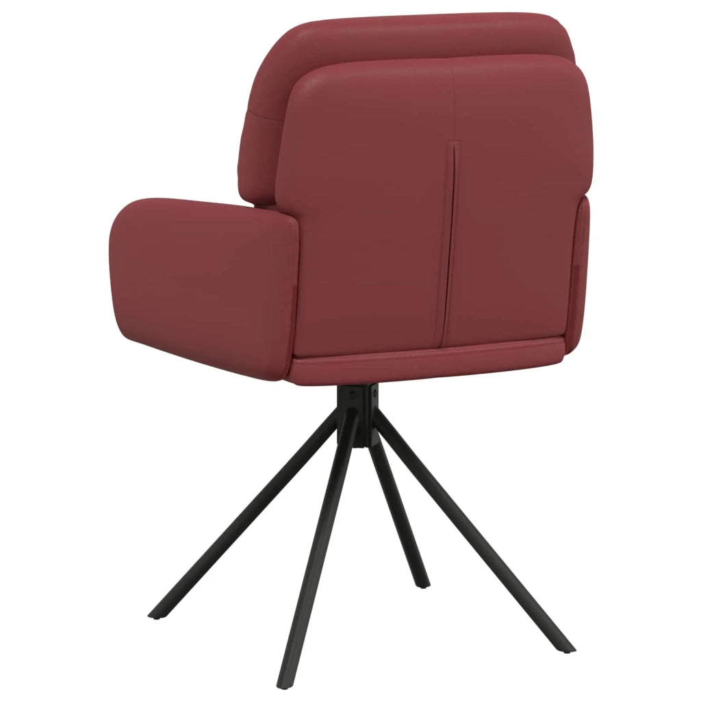Sedie da pranzo girevoli 4 pz Similpelle Rosso Vino 3428260