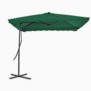 Ombrellone da esterno con palo in acciaio 250 x 250 cm verde 02_0008188
