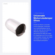 Dempanatore di Rumore Universale - Acciaio Inossidabile - Killer del Rumore - Riduzione del Livello di Rumore - Installazione Facile - Cinque Dimensioni Disponibili - Filtro di Scarico