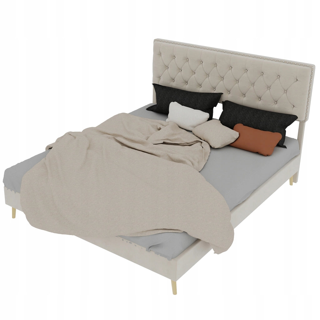 Letto imbottito - Xylo - 160x200 - Beige