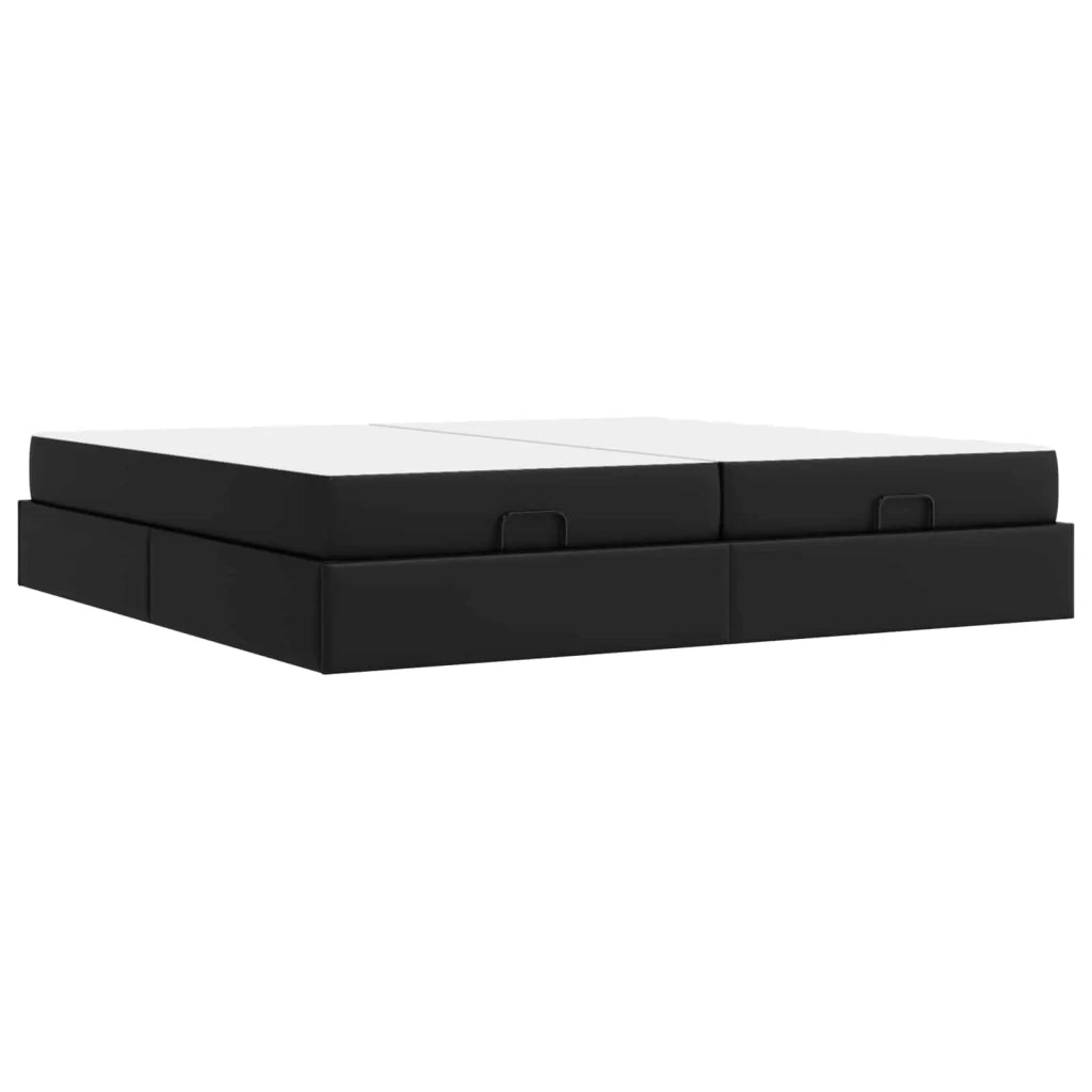 Struttura letto con materasso con materasso 2 pcs Nero PVC 3399441