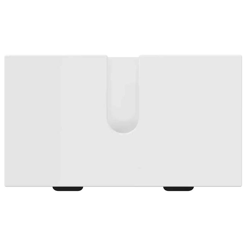 Set di mobili per il bagno con cassetto 2 pcs Bianco Lucido
