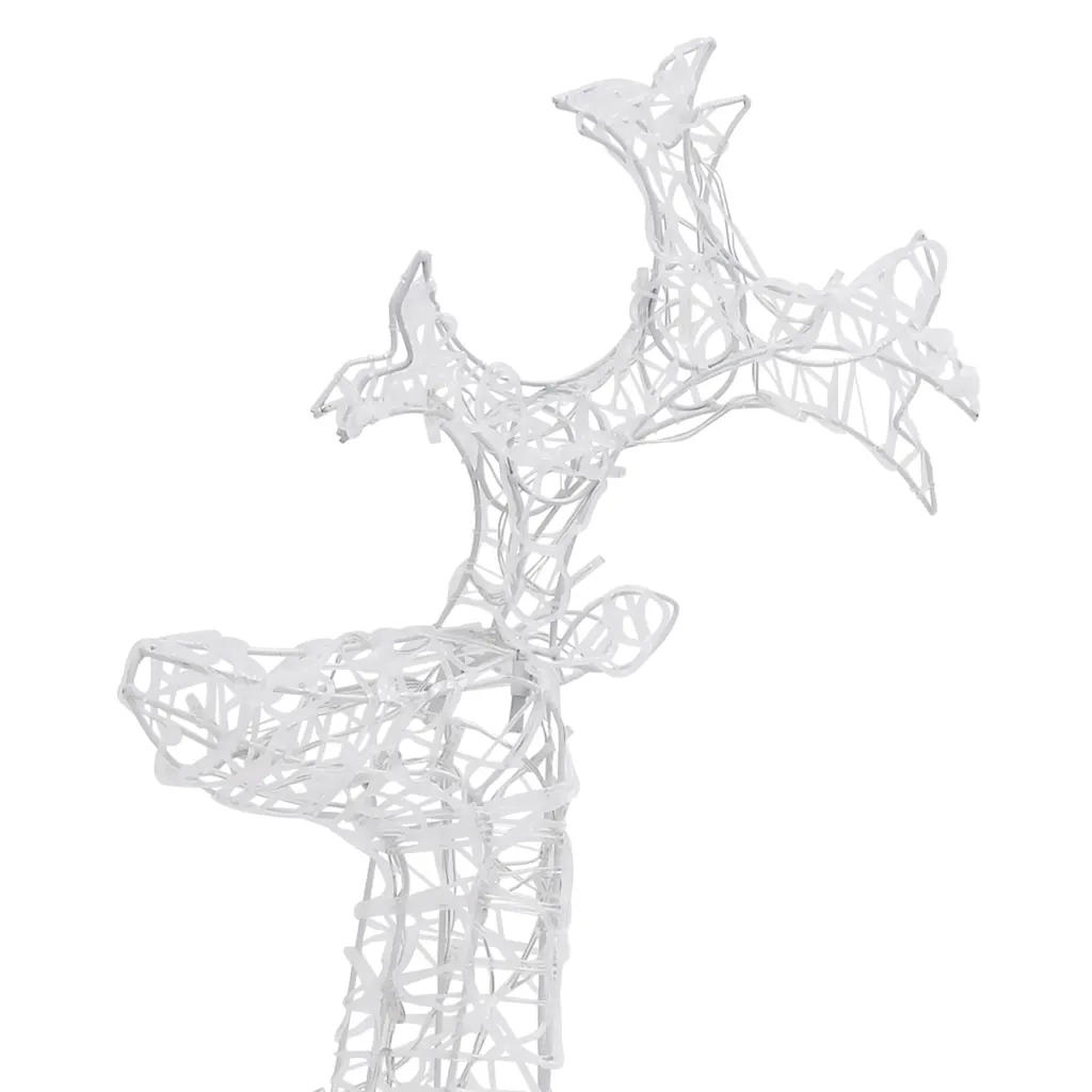 Renne e Slitta Decorazione Natale 90 LED 60x16x100 cm Acrilico 329779