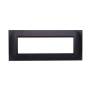 Placca Plastica Quadrata Serie Space 7P Colore Nero Compatibile Con Bticino Living Light