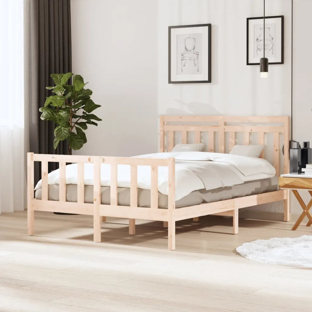 Giroletto-Struttura Letto in Legno Massello 140x190 cm 202725