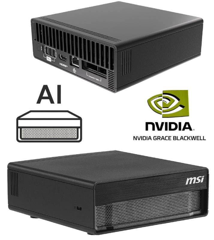 Msi edgexpert-32seu gb10 128 gb lpddr5x-sdram 4 tb ssd dgx os mini pc nero - 9S6-C9311-32S